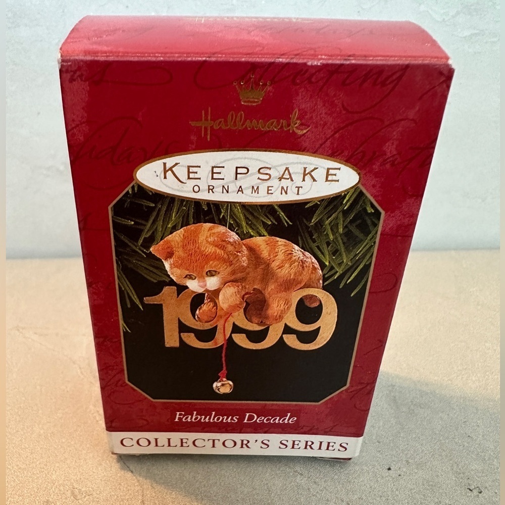 Hallmark Red Keepsake Ornament with Cat Design